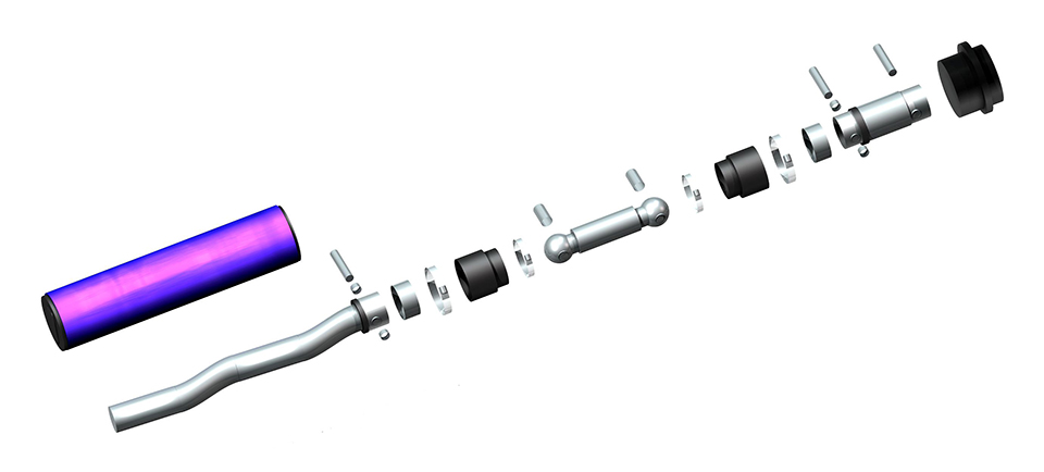 Exploded view of an Allweiler eccentric screw pump